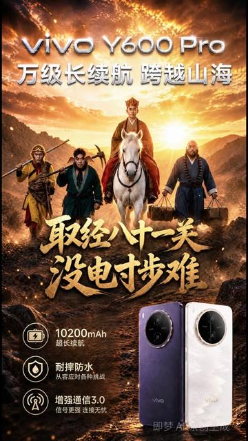 _西游降妖篇_之_vivo_Y600_Pro_原创短片广告__取经八十一关_没电寸步难_vivo_Y600_Pro__万级长续航_跨越山河__#万级长续航跨越山海__#vivoY600Pro__#用AI闯山海__#AI奇妙物语__#即梦AI
